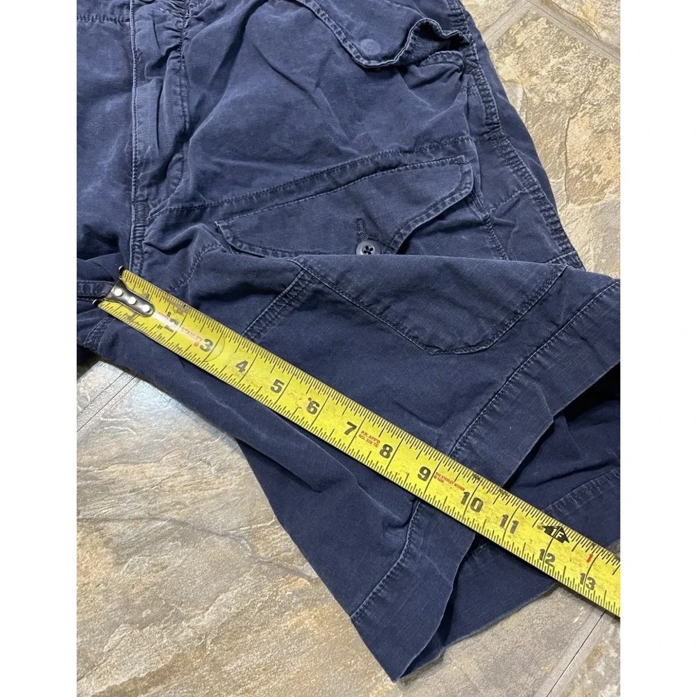 Polo Ralph Lauren Cargo Shorts Mens 36 Navy Blue Good Surplus Fit Military Style